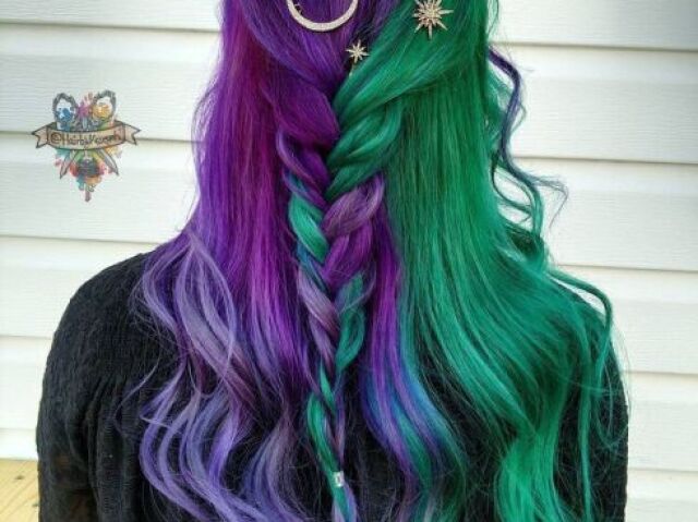 Roxo e verde
