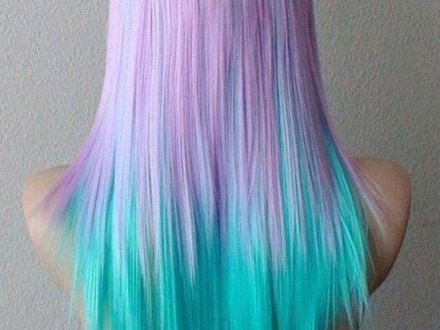 Azul bebe e roxo clarinho