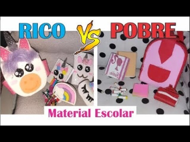 Material escolar Rico vs pobre