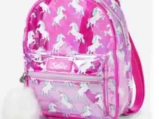 Mochila rosa com unicornios