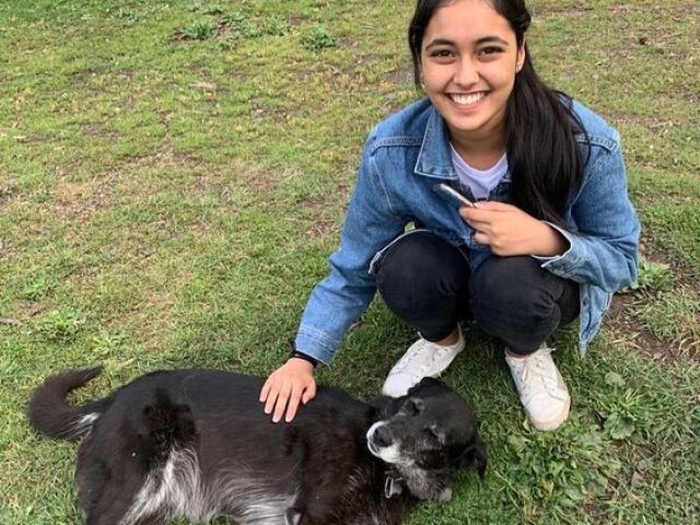 pet da shivani: é um cachorro, ela adotou ele a 2 anos já, em 2018, ele é um bom amigo, disse shivani.