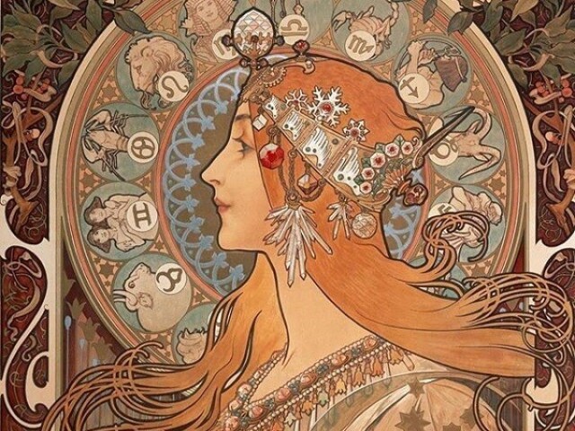 Por meio de formas e cores, e o estilo Art Nouveau criou formas orgânicas.