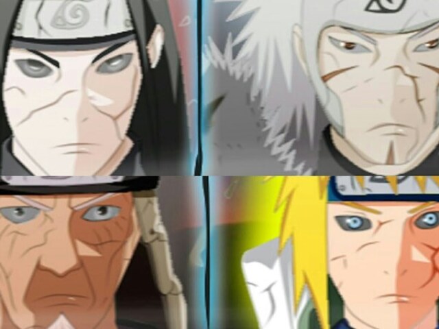 Hashirama, Tobirama, Hiruzen e Minato.