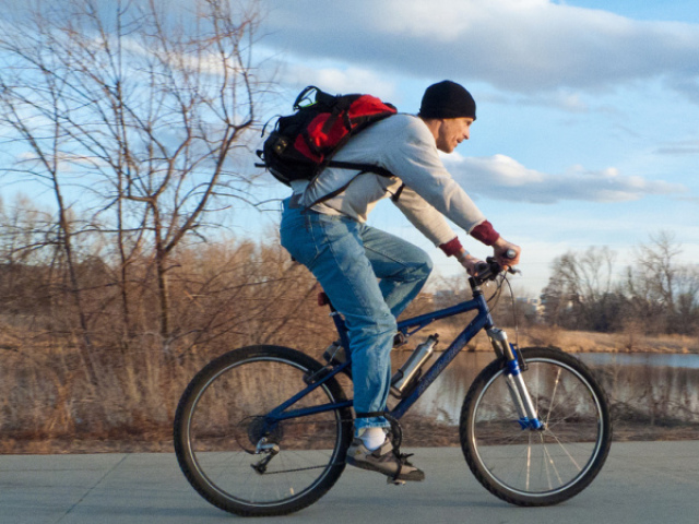 De bicicleta