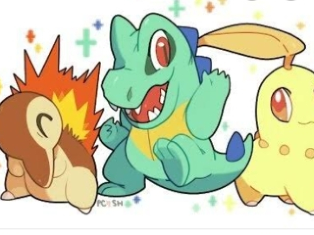 Johto (chikorita, Cyndaquil, totodale)