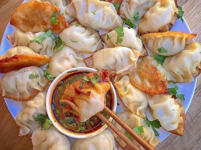 Uma porção de dumpling