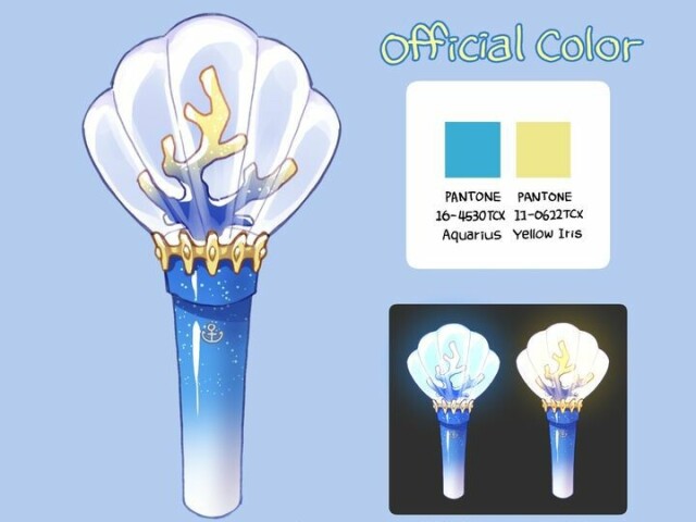 O lighstick do nosso grupo é esse
Solista:este é o meu lighstick.