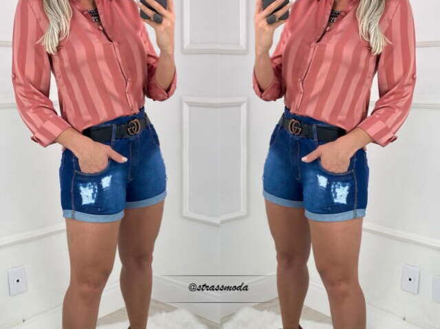 Blusa e short jeans