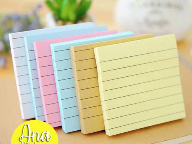 Post-it com linhas