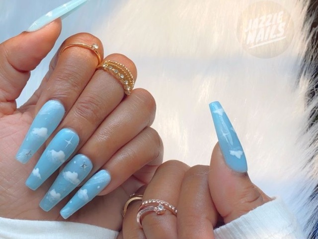 blue sky nails