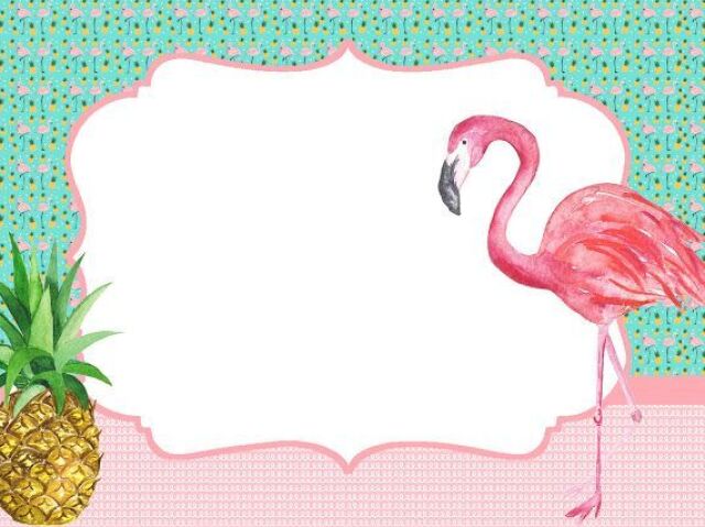 Convite de flamingo