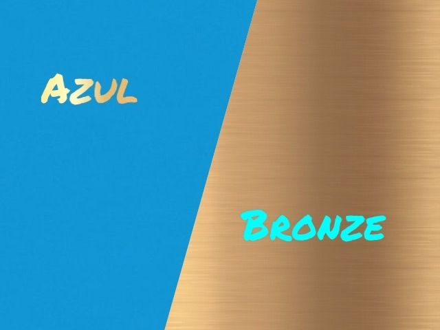 Azul e Bronze