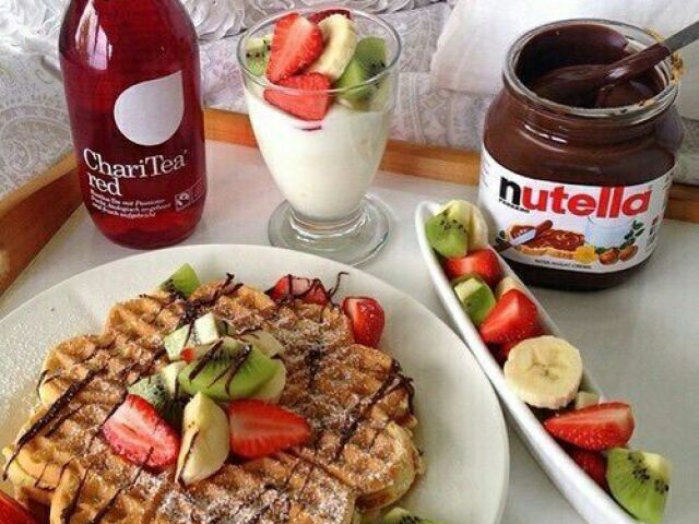 Waffer com Nutella