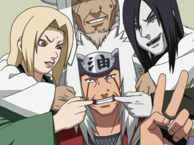 Tsunade,Jiraya e Orochimaru