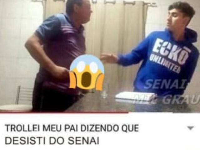 Falar que vai sair do senai