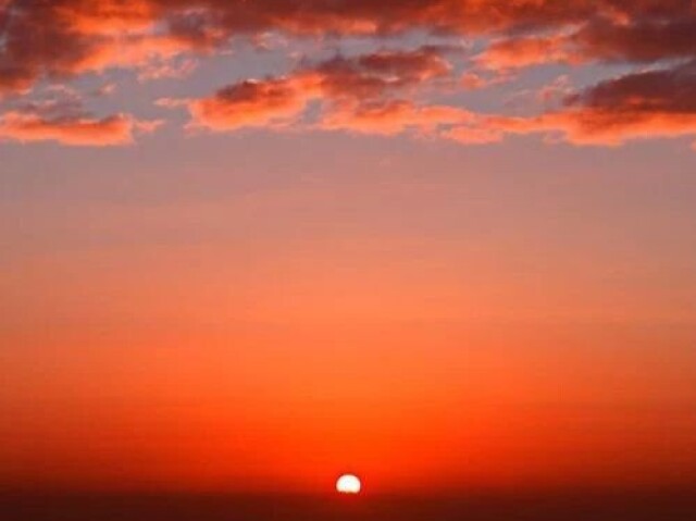 O entardecer