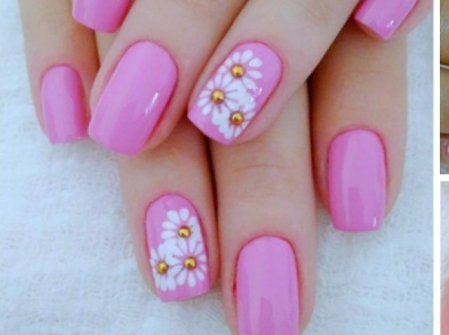 Unhas rosa