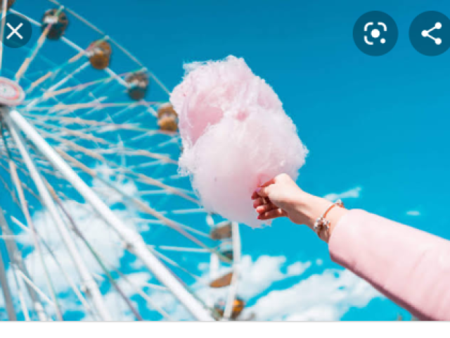 My little sister loves cotton candy.