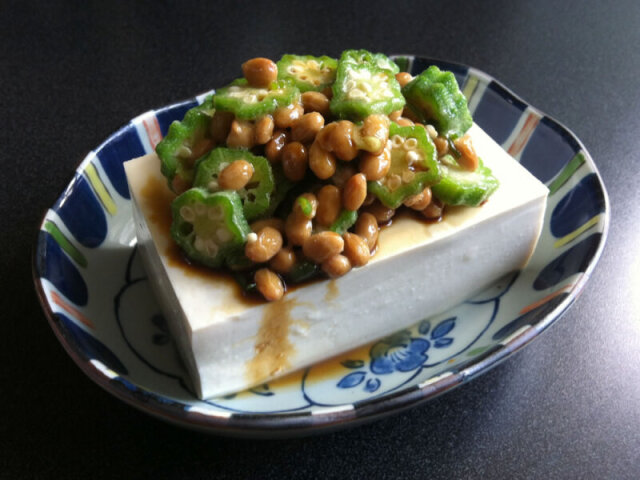 🥗 natto e okra 🥗