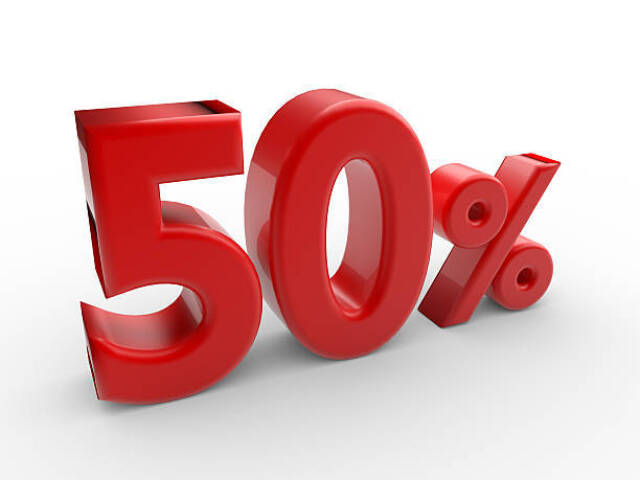 50%.