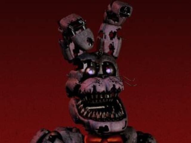 o nightmare bonnie é um coelho em forma de diabo