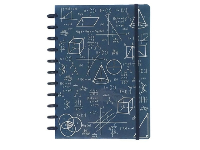 Caderno de matemática azul