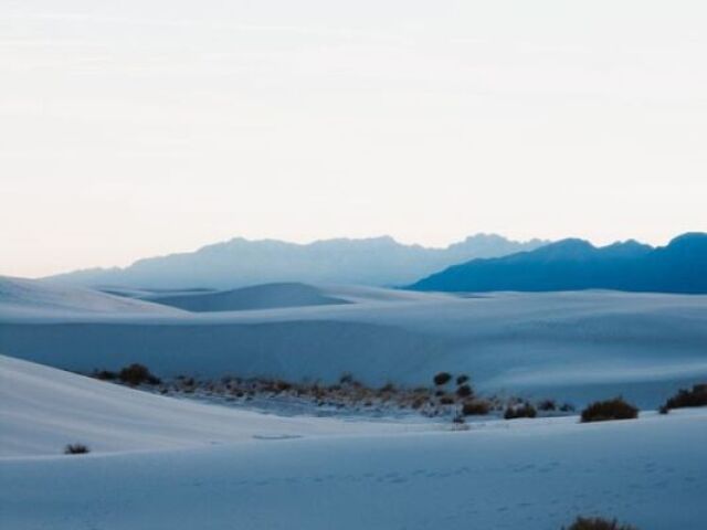 Um deserto nevado