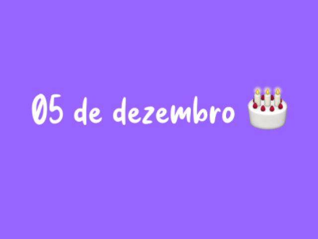 05 de dezembro