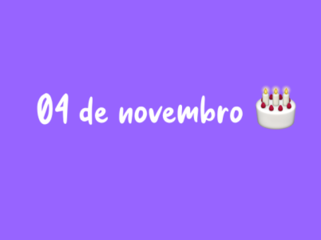 04 de novembro