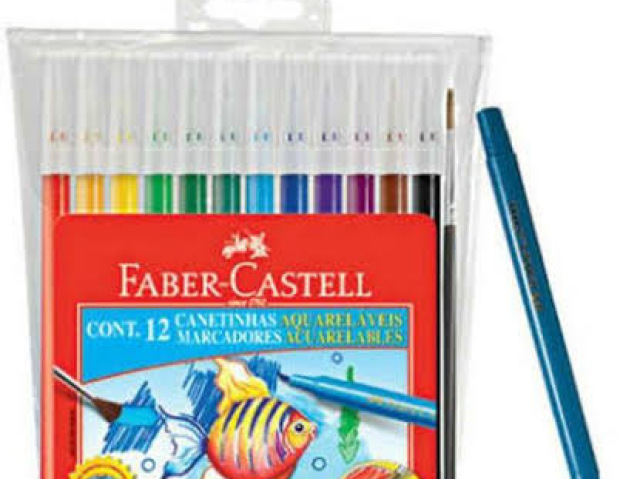 Ou canetinhas grossas da Faber castell.