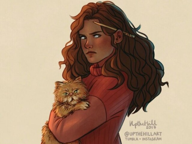 Hermione Granger:
"Imagine, eu? Livros e inteligência! Harry, você tem coisas mais importantes que isso, amizade e bravura."
- Hermione Granger