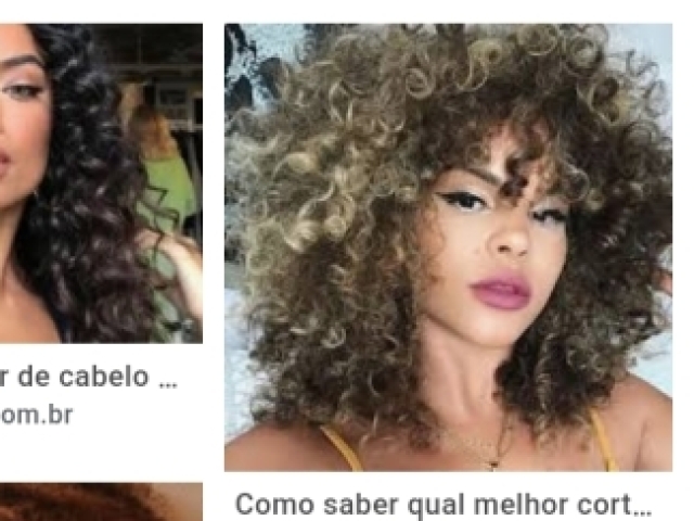 Cabelo bem cacheado meio amarronzado