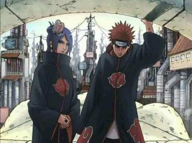 konan e pain/nagato juntos lutando