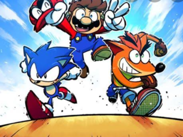 Mario,sonic e crash