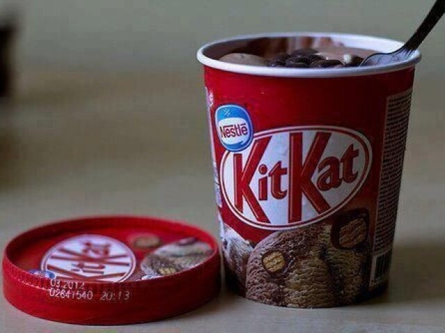 Sorvete de kit kat!!