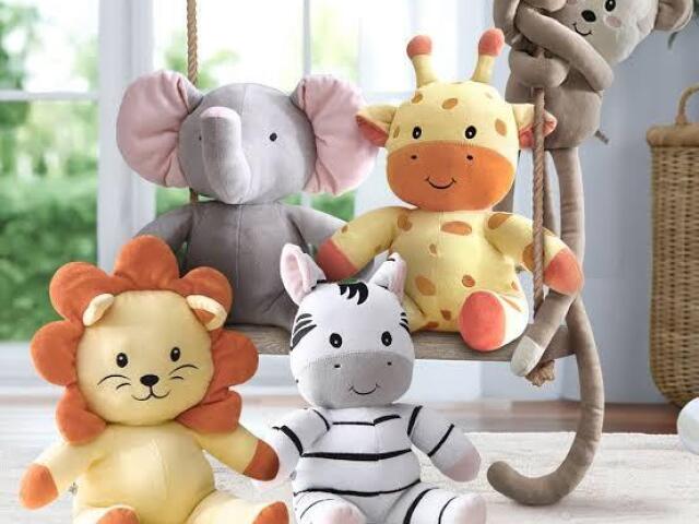 Pelúcias 🐘🦒🦁🐵🦓