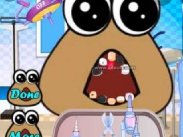 Dentista do bebê pou