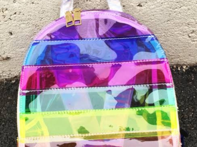 Mochila transparente arco-íris🏳️🌈