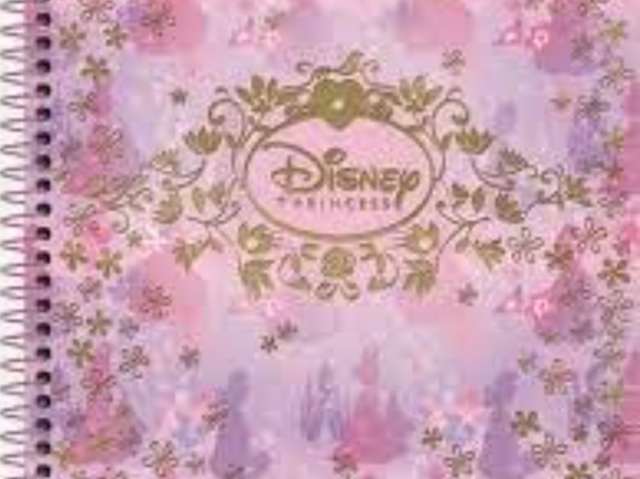 Caderno Disney rosa.🎬💗