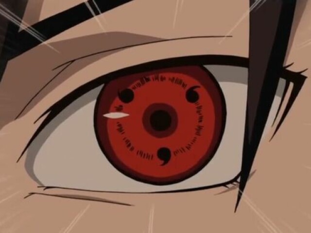 Sharingan, com ele eu posso ver o fluxo de chackra e prever ataques inimigos