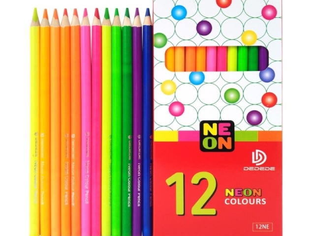 Lápis de cor Neon com cores beem fortes