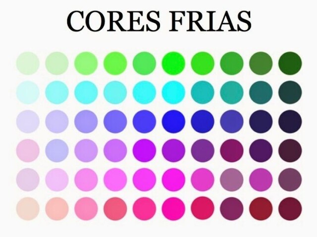 Cores frias.