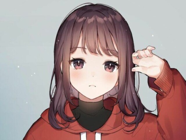 Me chamo Izumi Miyzaki Ozu tenho 16 anos, e espero me tornar uma grade heroína!
Falo com um tom neutro, calmo e suave.
Volto pra minha mesa, então um garoto com o cabelo vermelho e branco chama a minha atenção me olhando.