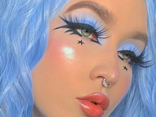 ☁️ • maquiagem blue