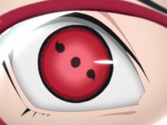 Sharingan de dois Tomoes da Sarada