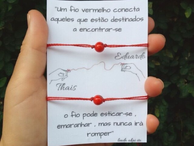 Fio vermelho (significado no papel e o seus nomes no papel