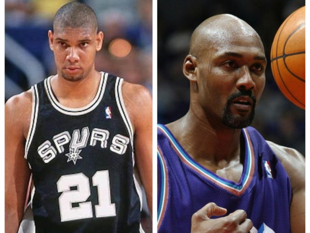 Tim Duncan e Karl Malone