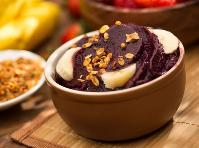 açaí batido com banana