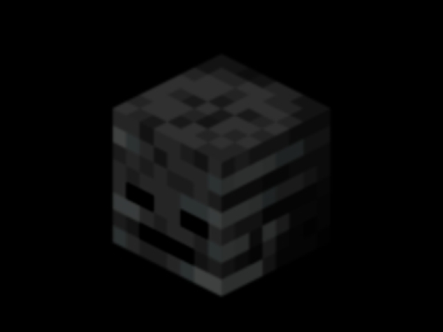 Cabeça de wither esqueleto