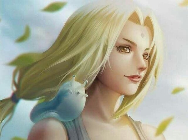 Tsunade, ela é a hokage e é super forte!